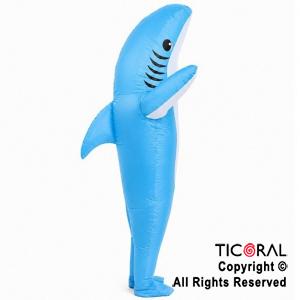 DISFRAZ INFLABLE TIBURON ADULTO 1,60 MTS X 1,90